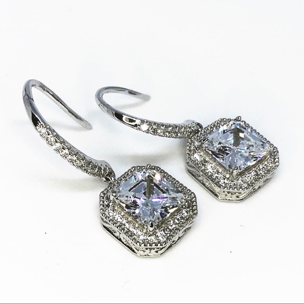 Fancy Sterling Silver Dangling Earrings